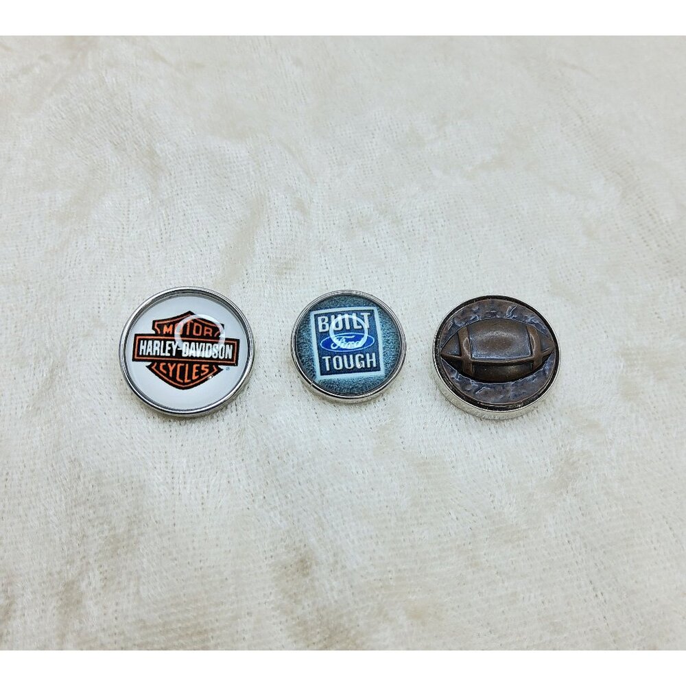 jewelry snaps that fit g.s.set of 3 different design snaps